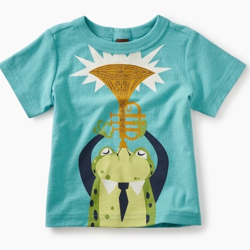Jazz Frog Graphic Baby Tee - Tea Collection